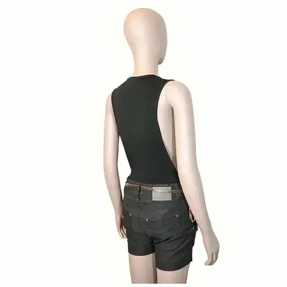 Zvoov Black Coated Cotton Shorts Size Small‎ Casual Formal Evening Fall Shorts